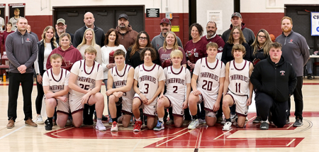 S-E boys honor seniors vs Mt. Markham